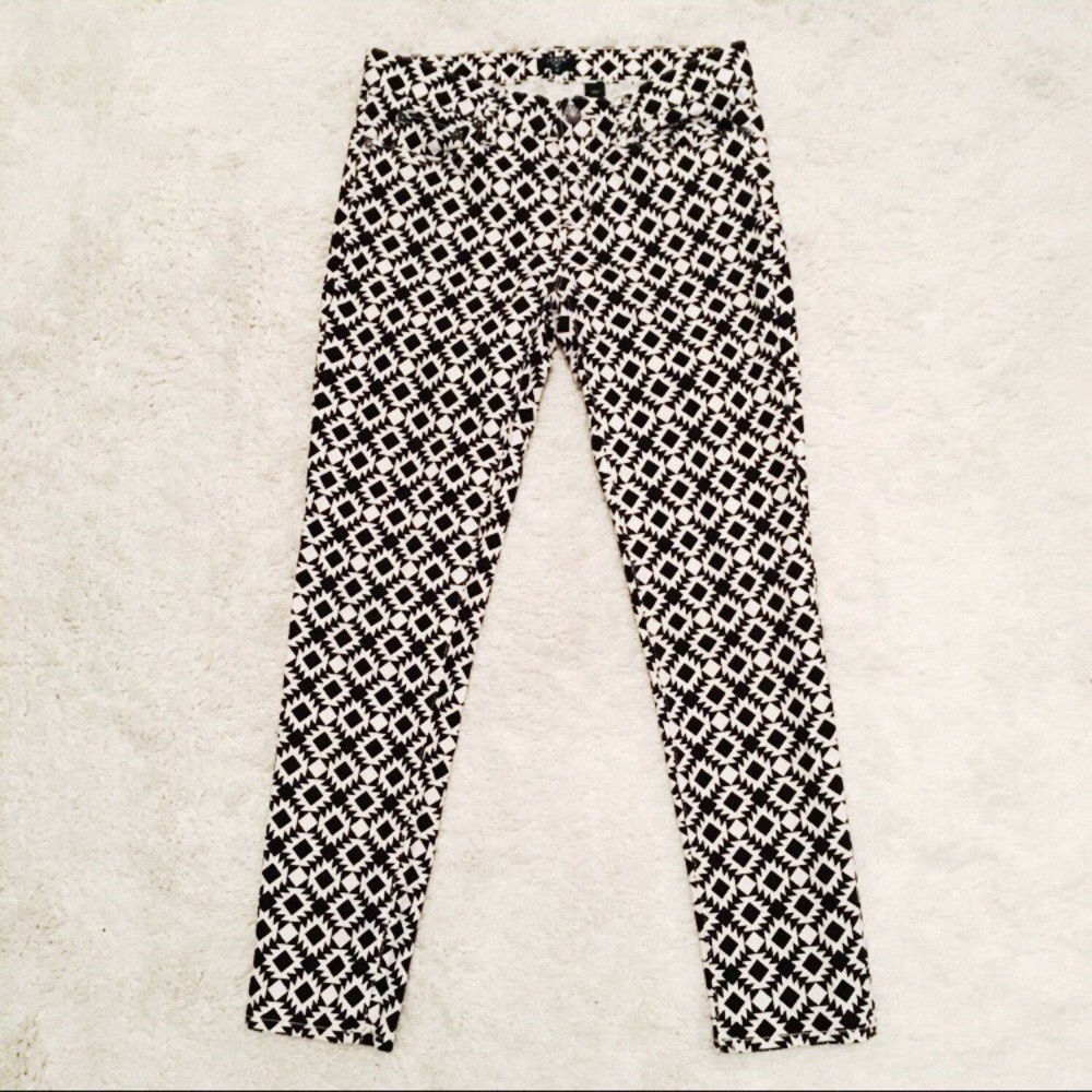 J. Crew Geometric Print Skinny Jean 27 - Picture 3 of 8